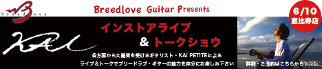 BREEDLOVE Presents KAI　トーク＆インストア・ライブのバナー