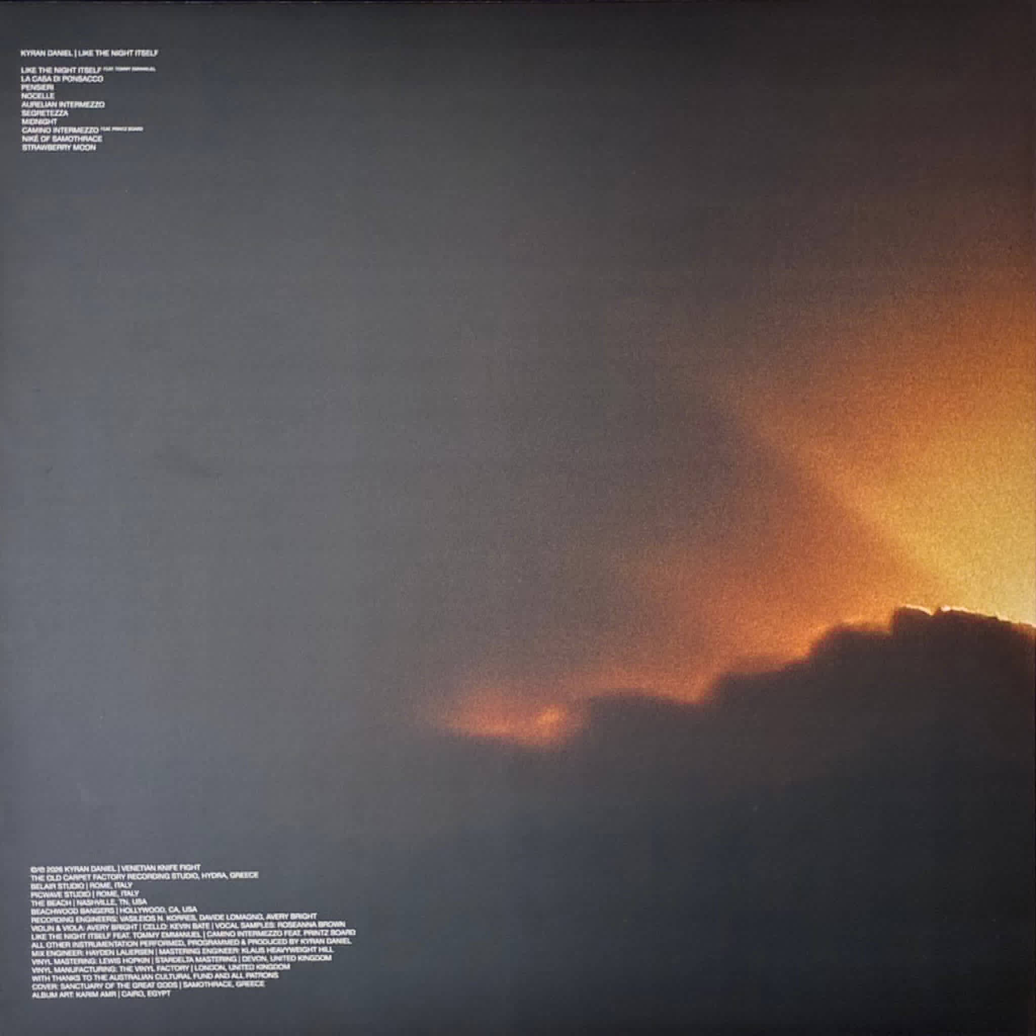 【限定直筆サイン入り!】Kyran Daniel(キーラン・ダニエル)・Like The Night Itself・レコード盤画像2