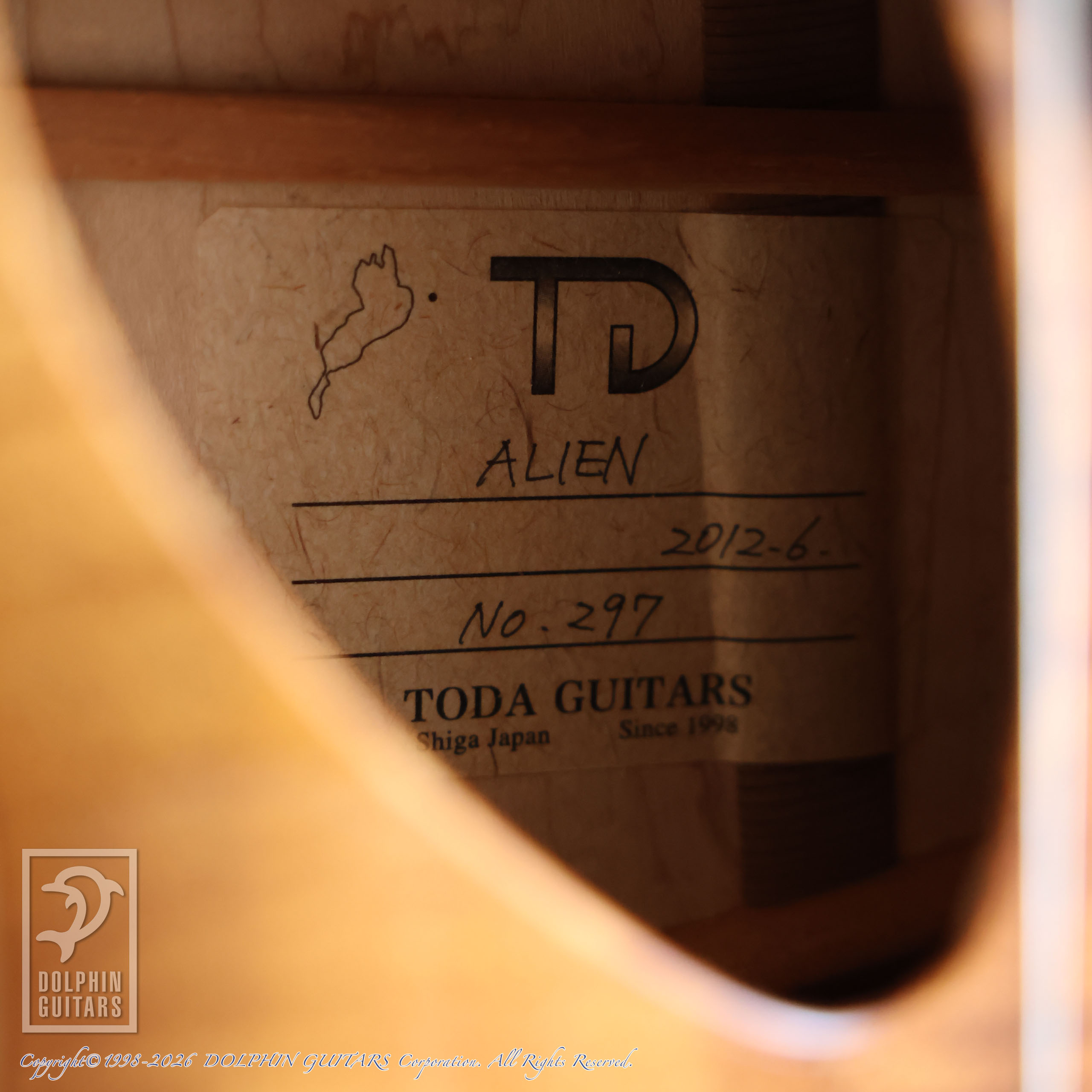 TODA GUITARS:ALIEN (Koa Birdseye Maple)画像7
