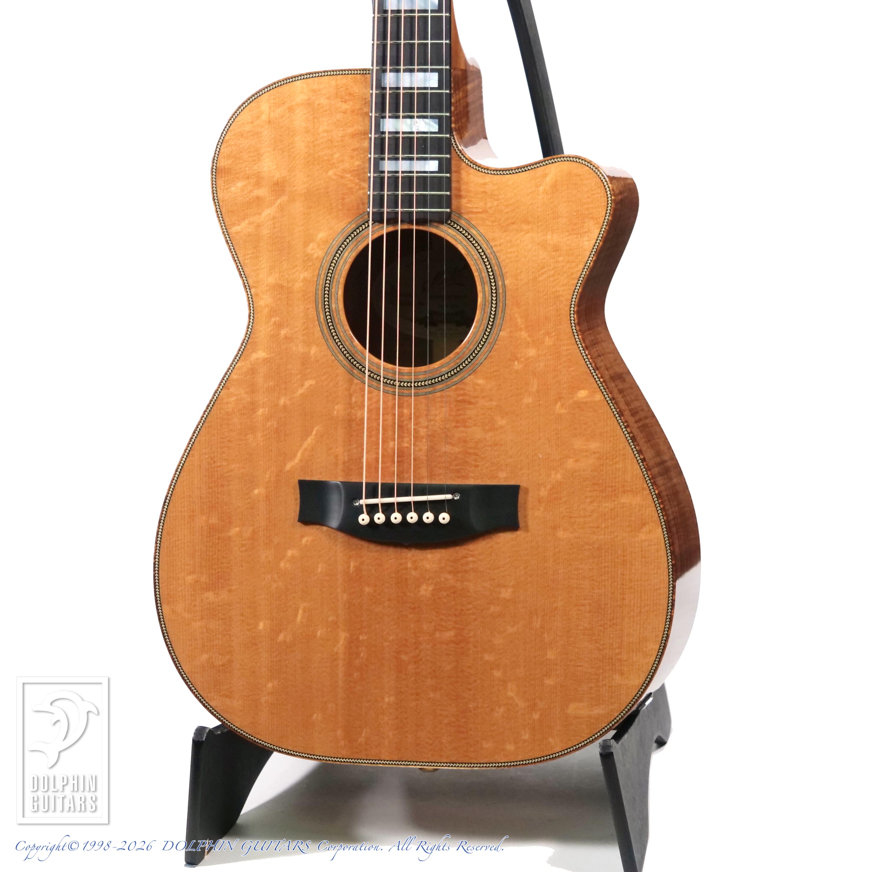 MATON:Custom Shop EBG808C "Fiddleback Blackwood Custom"