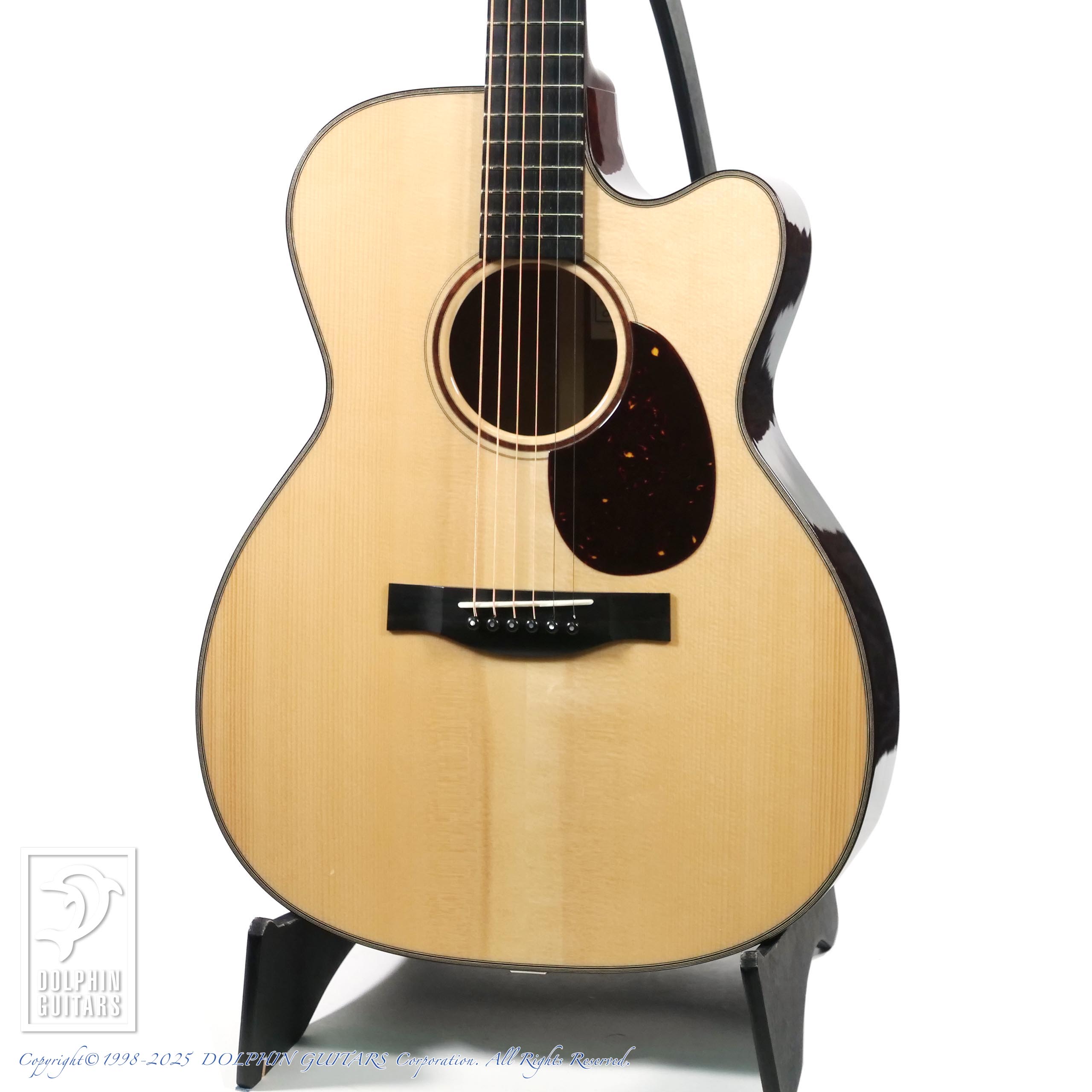 SANTA CRUZ:OM Cutaway Custom Figured Mahogany (Short Scale) w/Raptor System EQ