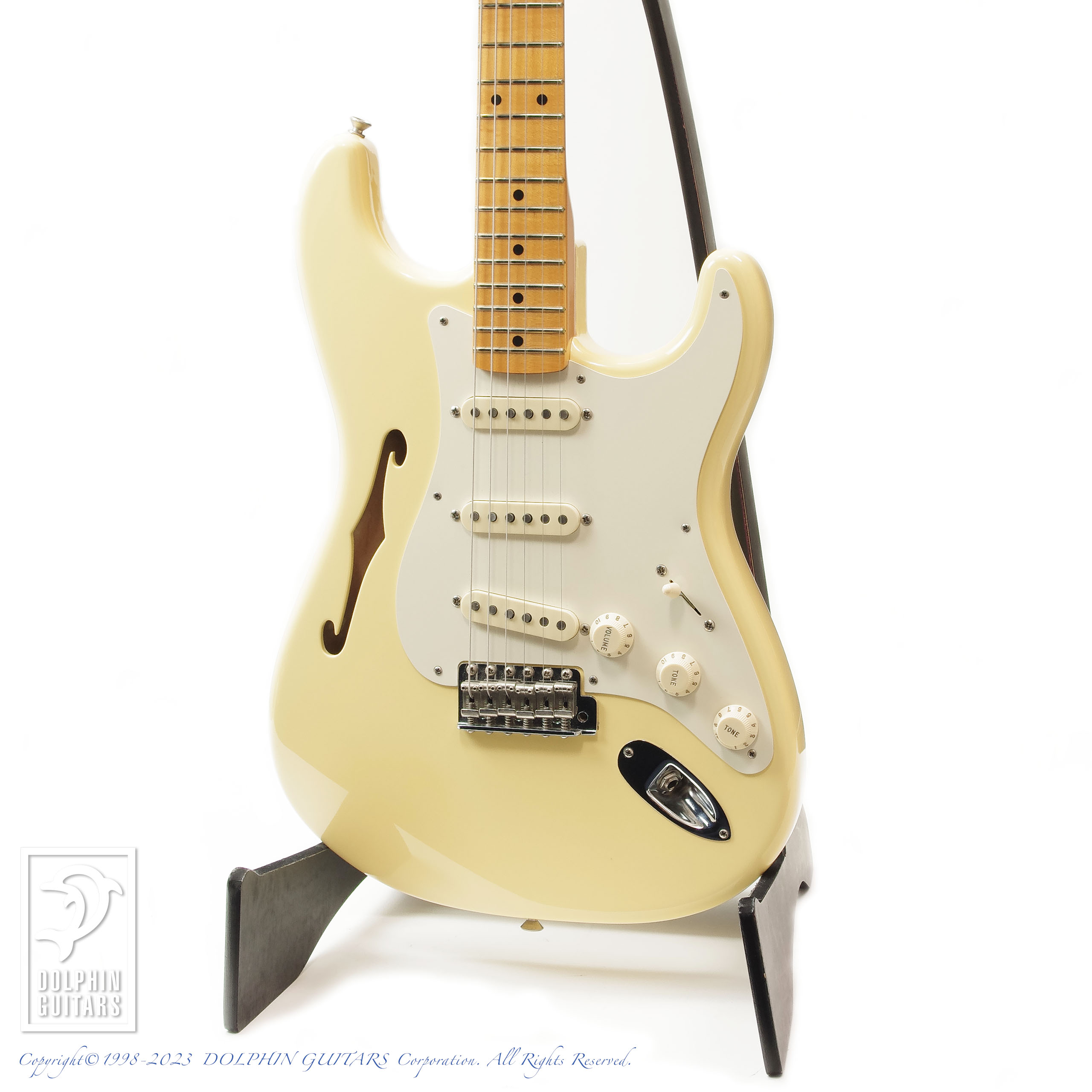 FENDER USA:Eric Johnson Signature Stratocaster Thinline (Vintage White)