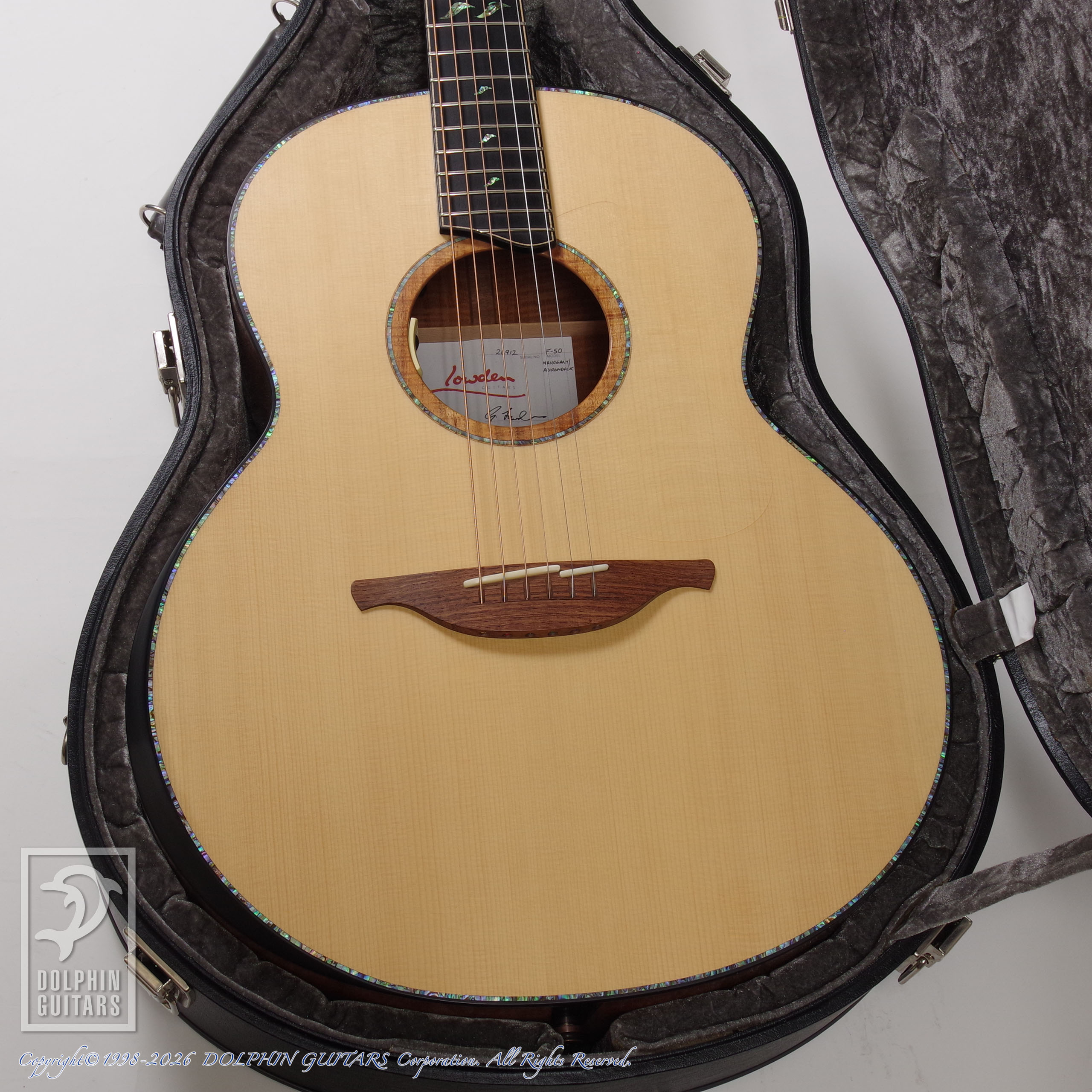 LOWDEN:F-50 MA/AD (Adirondack Spruce Honduras Mahogany)画像10