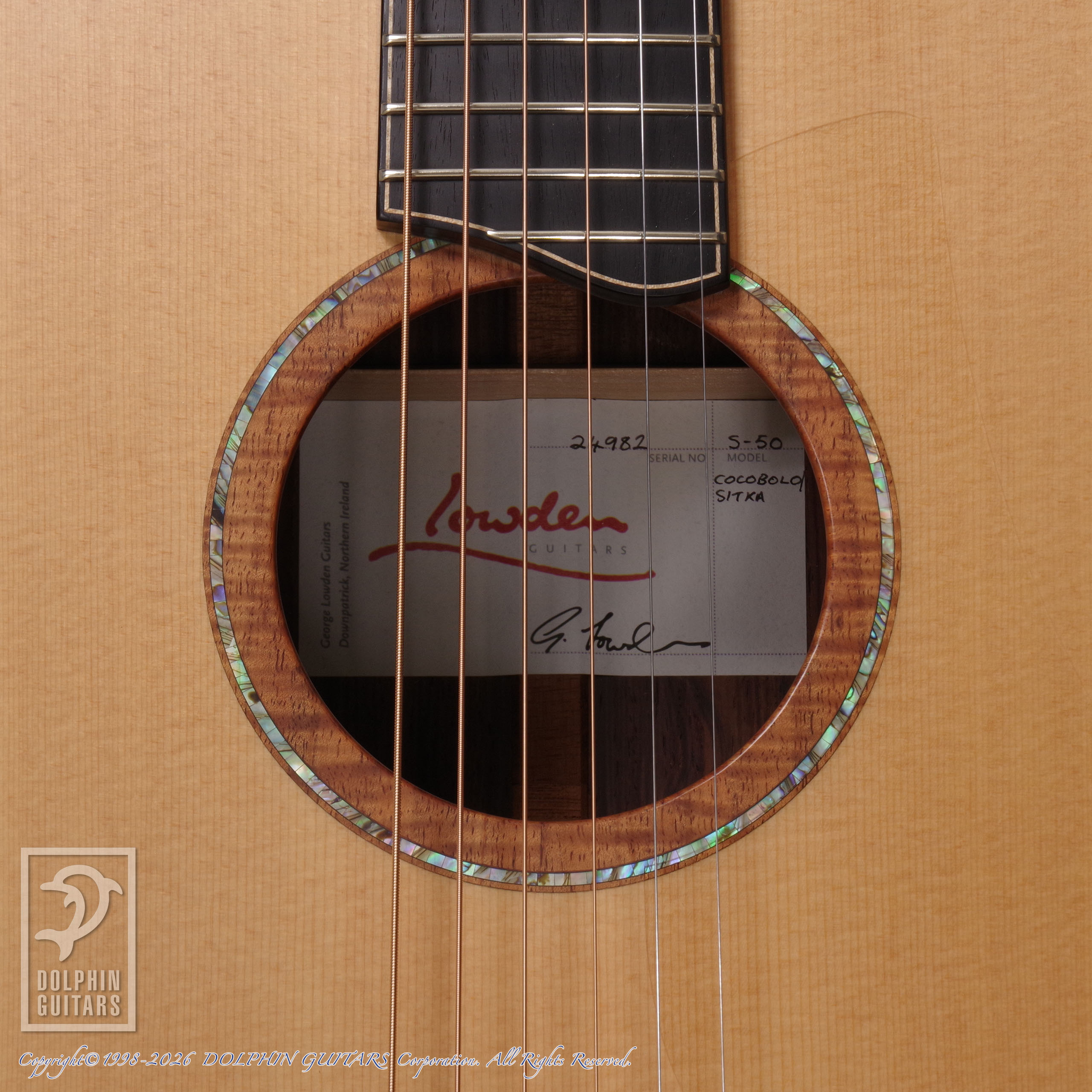 LOWDEN:S-50 CO/SS (Sitka Spruce Cocobolo)画像12