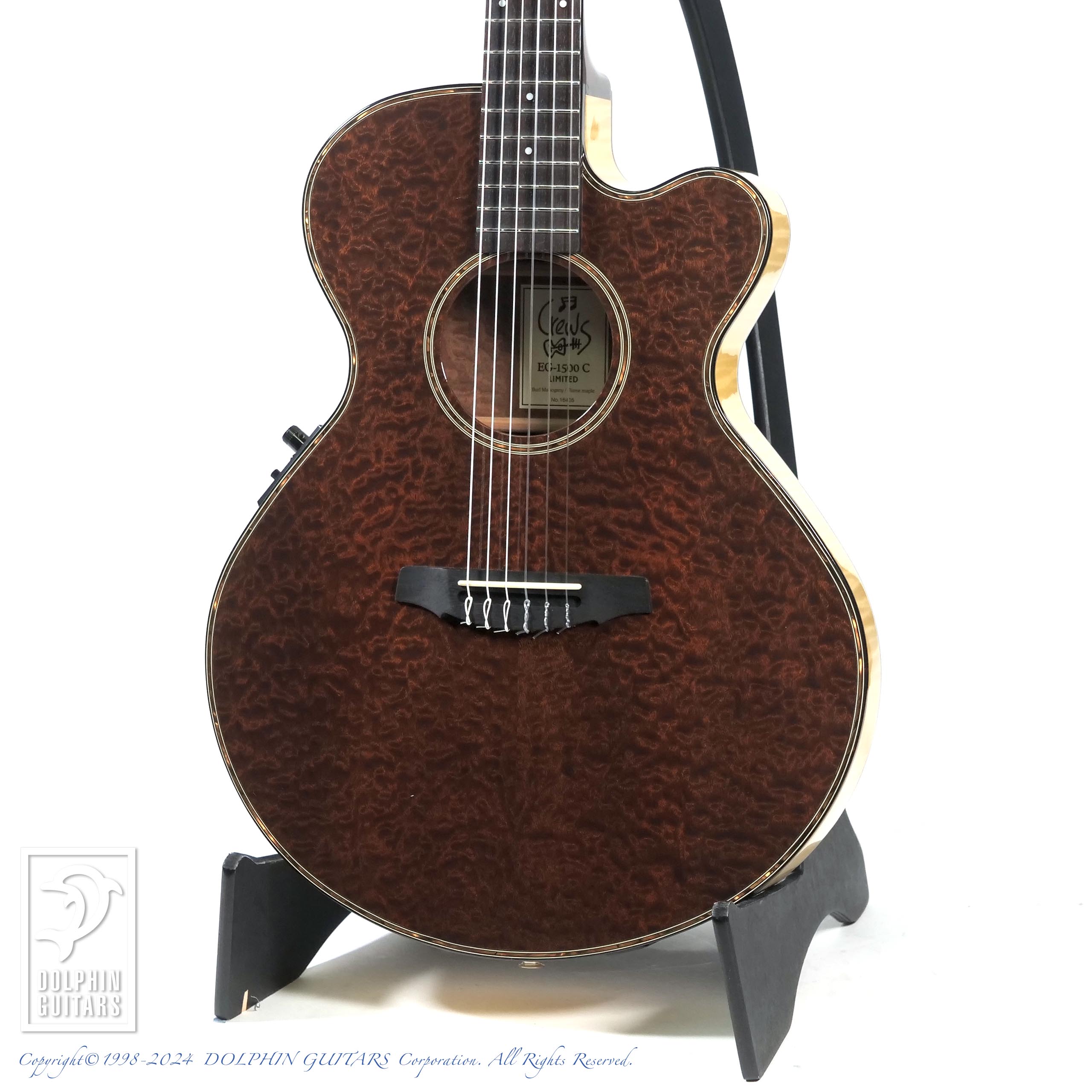 CREWS EG-1500C Limited (Burl Mahogany) (Natural)|ドルフィンギターズ