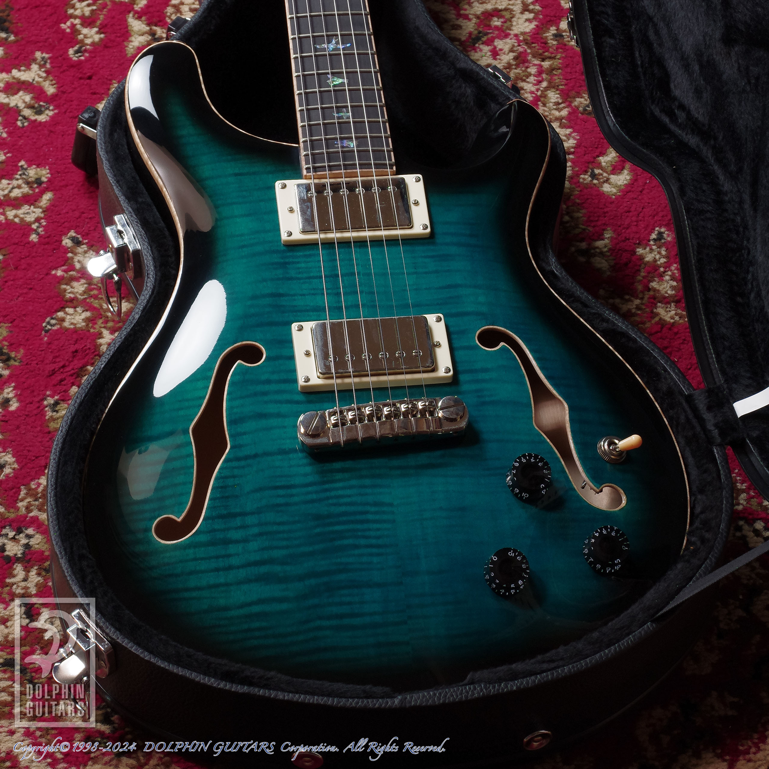 PAUL REED SMITH SE Hollowbody Ⅱ Piezo Peacock Blue Burst 